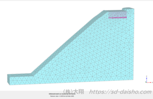 total displacement of soil slope